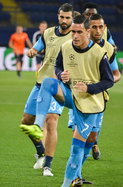 Fußballer während des Champions-League-Spiels der Uefa zwischen Shakhtar und SSC Napoli — Stockfoto