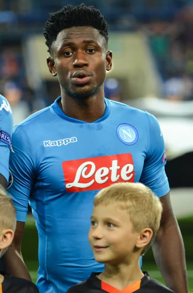 Futbolcu sırasında Uefa Şampiyonlar Ligi maç Shakhtar Rakip Ssc Napoli arasında