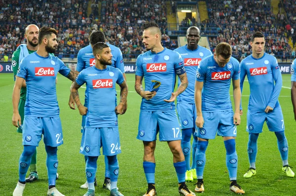 Futbolcu sırasında Uefa Şampiyonlar Ligi maç Shakhtar Rakip Ssc Napoli arasında
