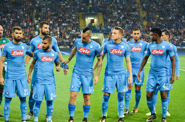 Futbolcu sırasında Uefa Şampiyonlar Ligi maç Shakhtar Rakip Ssc Napoli arasında