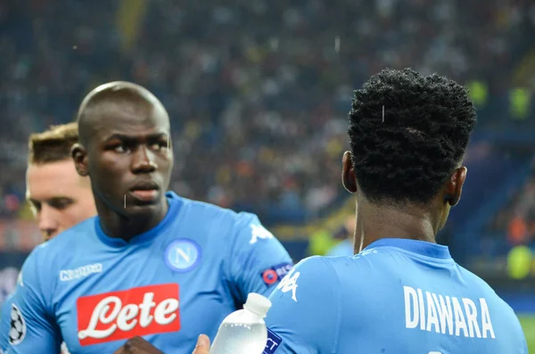 Futbolcu sırasında Uefa Şampiyonlar Ligi maç Shakhtar Rakip Ssc Napoli arasında