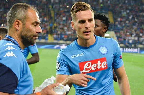 Futbolcu sırasında Uefa Şampiyonlar Ligi maç Shakhtar Rakip Ssc Napoli arasında