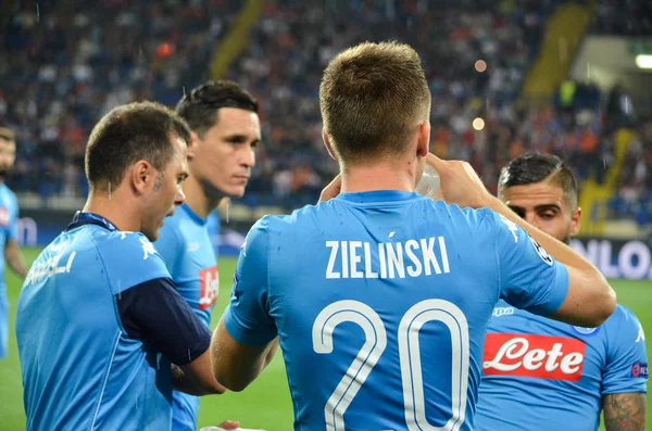 Futbolcu sırasında Uefa Şampiyonlar Ligi maç Shakhtar Rakip Ssc Napoli arasında
