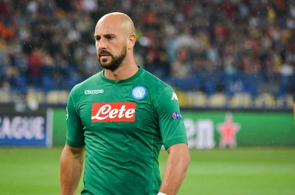 Futbolcu sırasında Uefa Şampiyonlar Ligi maç Shakhtar Rakip Ssc Napoli arasında