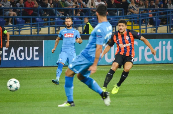 Futbolcu sırasında Uefa Şampiyonlar Ligi maç Shakhtar Rakip Ssc Napoli arasında