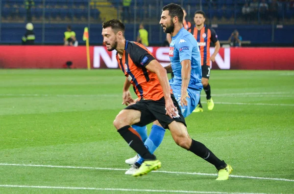 Futbolcu sırasında Uefa Şampiyonlar Ligi maç Shakhtar Rakip Ssc Napoli arasında