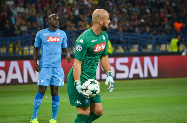 Futbolcu sırasında Uefa Şampiyonlar Ligi maç Shakhtar Rakip Ssc Napoli arasında