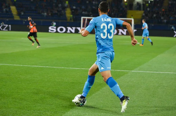 Futbolcu sırasında Uefa Şampiyonlar Ligi maç Shakhtar Rakip Ssc Napoli arasında