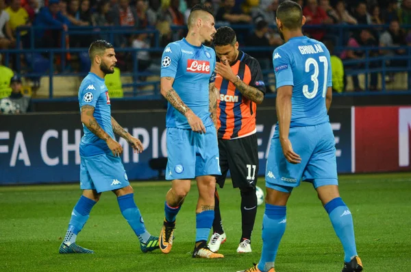 Futbolcu sırasında Uefa Şampiyonlar Ligi maç Shakhtar Rakip Ssc Napoli arasında