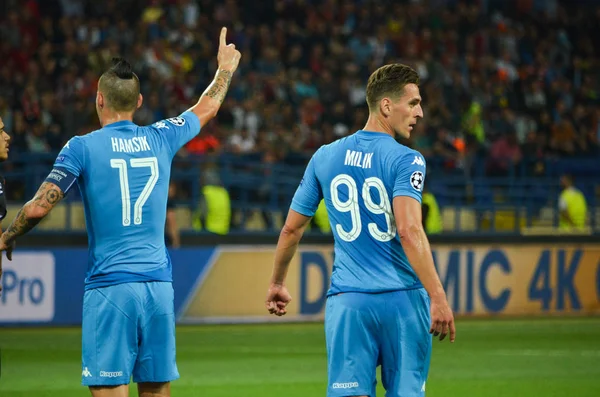 Futbolcu sırasında Uefa Şampiyonlar Ligi maç Shakhtar Rakip Ssc Napoli arasında