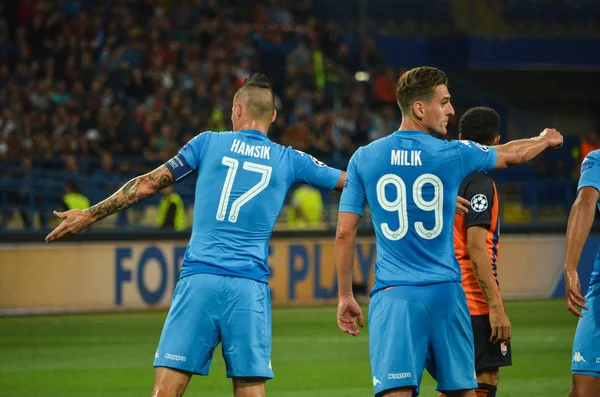Futbolcu sırasında Uefa Şampiyonlar Ligi maç Shakhtar Rakip Ssc Napoli arasında