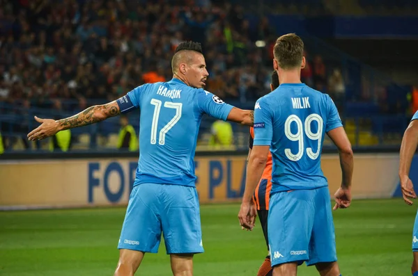 Futbolcu sırasında Uefa Şampiyonlar Ligi maç Shakhtar Rakip Ssc Napoli arasında