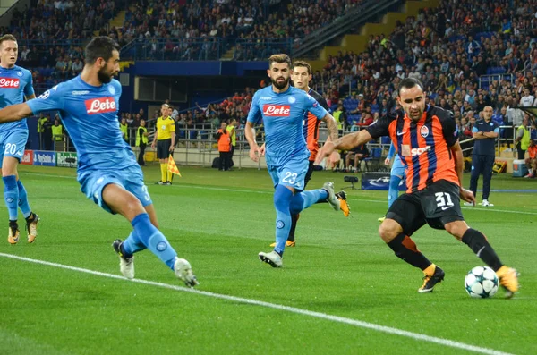 Futbolcu sırasında Uefa Şampiyonlar Ligi maç Shakhtar Rakip Ssc Napoli arasında