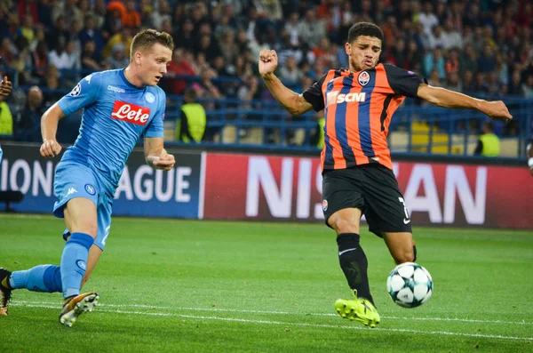 Futbolcu sırasında Uefa Şampiyonlar Ligi maç Shakhtar Rakip Ssc Napoli arasında