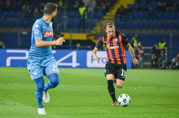 Futbolcu sırasında Uefa Şampiyonlar Ligi maç Shakhtar Rakip Ssc Napoli arasında