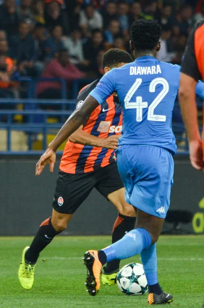 Futbolcu sırasında Uefa Şampiyonlar Ligi maç Shakhtar Rakip Ssc Napoli arasında