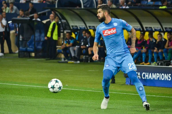 Futbolcu sırasında Uefa Şampiyonlar Ligi maç Shakhtar Rakip Ssc Napoli arasında