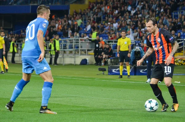 Futbolcu sırasında Uefa Şampiyonlar Ligi maç Shakhtar Rakip Ssc Napoli arasında