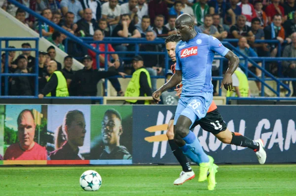 Futbolcu sırasında Uefa Şampiyonlar Ligi maç Shakhtar Rakip Ssc Napoli arasında
