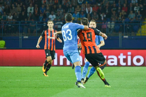Futbolcu sırasında Uefa Şampiyonlar Ligi maç Shakhtar Rakip Ssc Napoli arasında