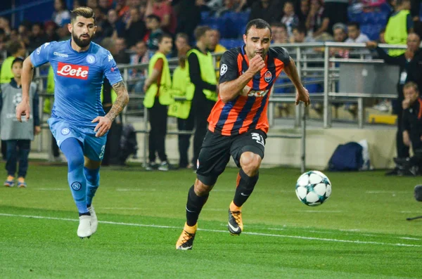 Futbolcu sırasında Uefa Şampiyonlar Ligi maç Shakhtar Rakip Ssc Napoli arasında