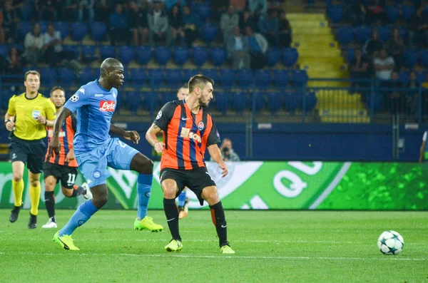 Futbolcu sırasında Uefa Şampiyonlar Ligi maç Shakhtar Rakip Ssc Napoli arasında