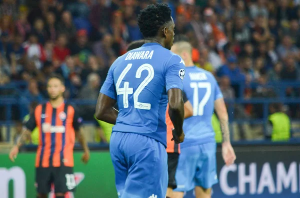 Futbolcu sırasında Uefa Şampiyonlar Ligi maç Shakhtar Rakip Ssc Napoli arasında