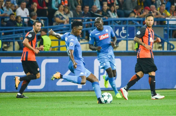 Futbolcu sırasında Uefa Şampiyonlar Ligi maç Shakhtar Rakip Ssc Napoli arasında