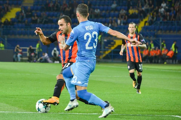 Futbolcu sırasında Uefa Şampiyonlar Ligi maç Shakhtar Rakip Ssc Napoli arasında