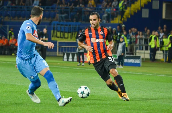 Futbolcu sırasında Uefa Şampiyonlar Ligi maç Shakhtar Rakip Ssc Napoli arasında
