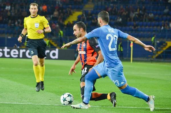 Futbolcu sırasında Uefa Şampiyonlar Ligi maç Shakhtar Rakip Ssc Napoli arasında