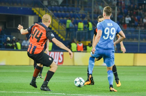 Futbolcu sırasında Uefa Şampiyonlar Ligi maç Shakhtar Rakip Ssc Napoli arasında