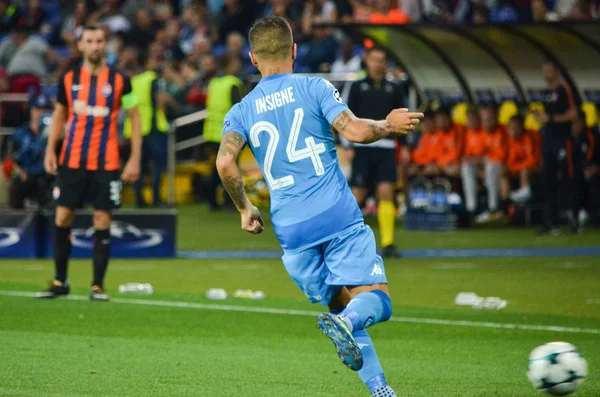 Futbolcu sırasında Uefa Şampiyonlar Ligi maç Shakhtar Rakip Ssc Napoli arasında