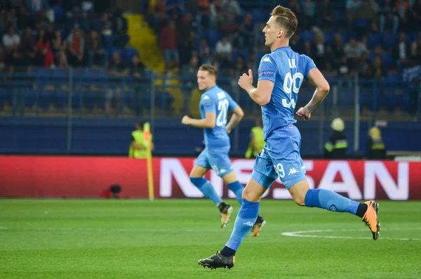 Futbolcu sırasında Uefa Şampiyonlar Ligi maç Shakhtar Rakip Ssc Napoli arasında