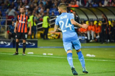 Futbolcu sırasında Uefa Şampiyonlar Ligi maç Shakhtar Rakip Ssc Napoli arasında