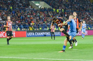 Futbolcu sırasında Uefa Şampiyonlar Ligi maç Shakhtar Rakip Ssc Napoli arasında