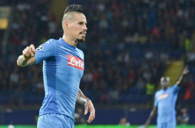 Futbolcu sırasında Uefa Şampiyonlar Ligi maç Shakhtar Rakip Ssc Napoli arasında