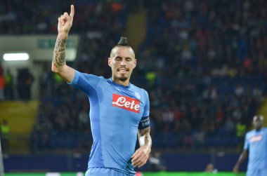 Futbolcu sırasında Uefa Şampiyonlar Ligi maç Shakhtar Rakip Ssc Napoli arasında