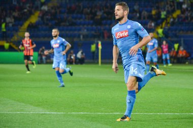 Futbolcu sırasında Uefa Şampiyonlar Ligi maç Shakhtar Rakip Ssc Napoli arasında