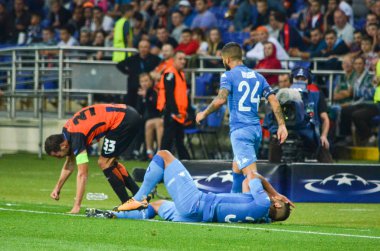 Futbolcu sırasında Uefa Şampiyonlar Ligi maç Shakhtar Rakip Ssc Napoli arasında