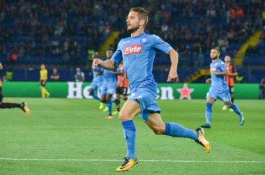 Futbolcu sırasında Uefa Şampiyonlar Ligi maç Shakhtar Rakip Ssc Napoli arasında