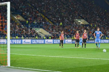 Futbolcu sırasında Uefa Şampiyonlar Ligi maç Shakhtar Rakip Ssc Napoli arasında