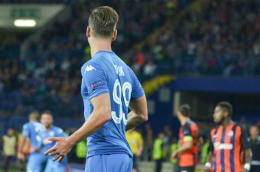 Futbolcu sırasında Uefa Şampiyonlar Ligi maç Shakhtar Rakip Ssc Napoli arasında