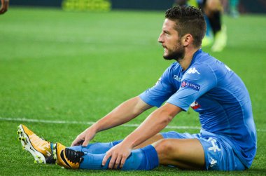 Futbolcu sırasında Uefa Şampiyonlar Ligi maç Shakhtar Rakip Ssc Napoli arasında