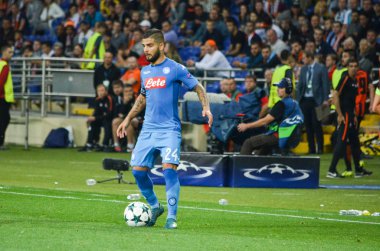 Futbolcu sırasında Uefa Şampiyonlar Ligi maç Shakhtar Rakip Ssc Napoli arasında