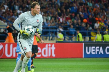 Futbolcu sırasında Uefa Şampiyonlar Ligi maç Shakhtar Rakip Ssc Napoli arasında