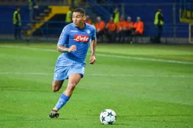 Kharkiv, Ukrayna - 13 Eylül 2017: Futbolcu Shakhtar Rakip Ssc Napoli, Ukrayna arasında Uefa Şampiyonlar Ligi maç sırasında