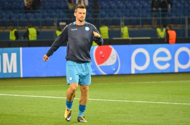Kharkiv, Ukrayna - 13 Eylül 2017: Futbolcu Shakhtar Rakip Ssc Napoli, Ukrayna arasında Uefa Şampiyonlar Ligi maç sırasında