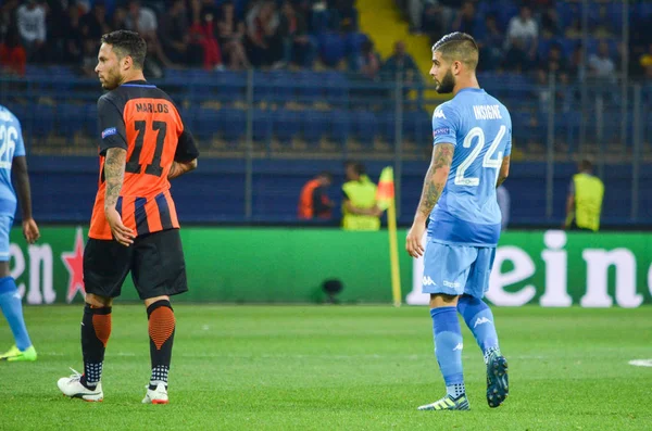 Futbolcu sırasında Uefa Şampiyonlar Ligi maç Shakhtar Rakip Ssc Napoli arasında
