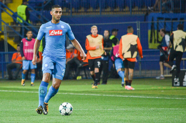 Football player during the UEFA Champions League match between Shakhtar vs SSC Napoli